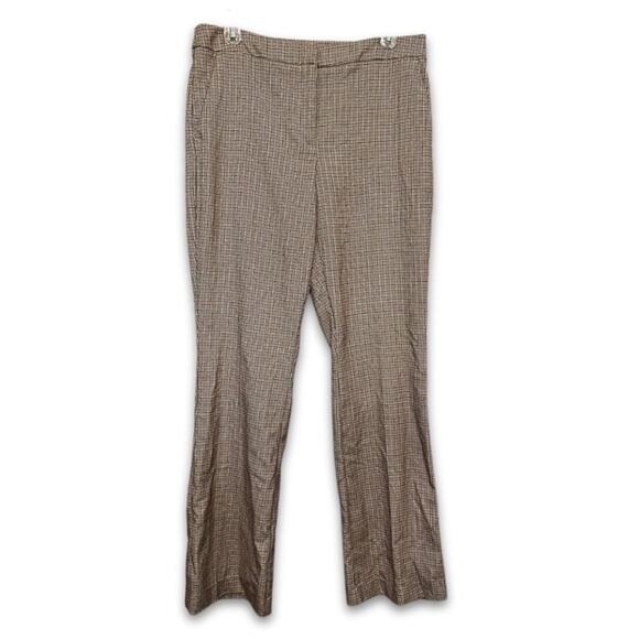 Vince Camuto Slack Pants Plaid Pattern High Quality Multicolor Brown W 10 NWOT - Picture 1 of 8